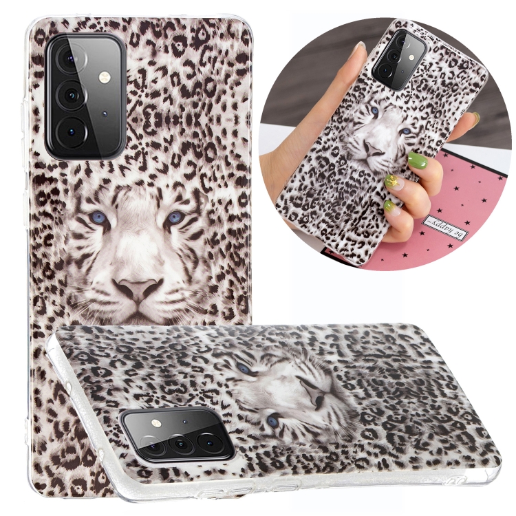 

For Samsung Galaxy A72 5G / 4G Luminous TPU Mobile Phone Protective Case(Leopard Tiger)