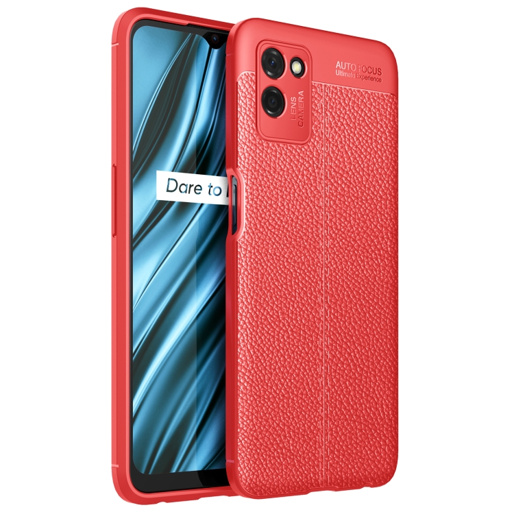 

For OPPO Realme V11 Litchi Texture TPU Shockproof Case(Red)