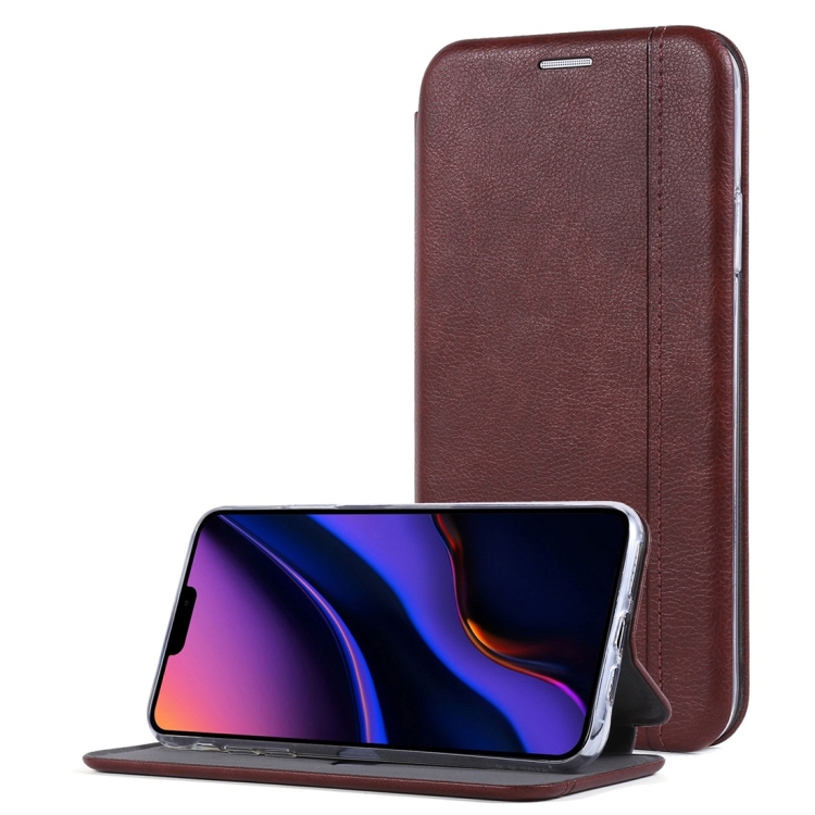 

For iPhone 11 Pro Max Business Style Horizontal Flip Leather Case, with Holder & Card Slots(Dark Brown)