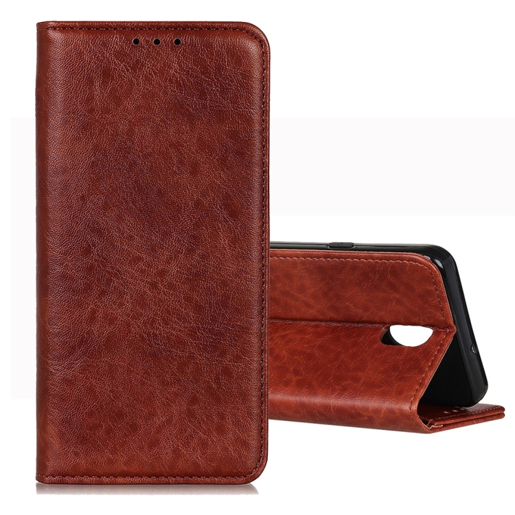 

For LG K30 2019 Magnetic Retro Crazy Horse Texture Horizontal Flip Leather Case with Holder & Card Slots & Wallet(Brown)