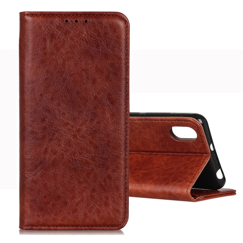 

For LG K20 2019 Magnetic Retro Crazy Horse Texture Horizontal Flip Leather Case with Holder & Card Slots & Wallet(Brown)