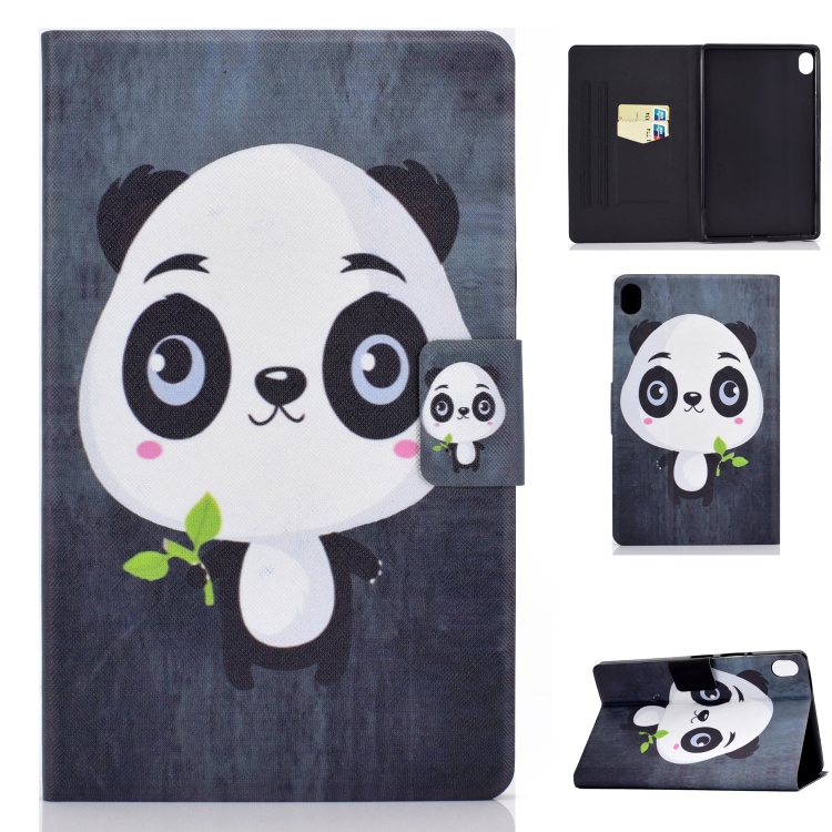 

For Huawei MediaPad M6 10.8 Colored Drawing Electric Pressed Horizontal Flip Leather Case, with Holder & Card Slots(Panda)