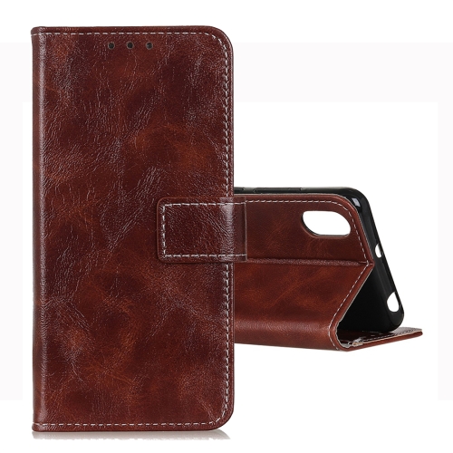 

For LG K20 2019 Retro Crazy Horse Texture Horizontal Flip Leather Case with Holder & Card Slots & Wallet & Photo Frame(Brown)