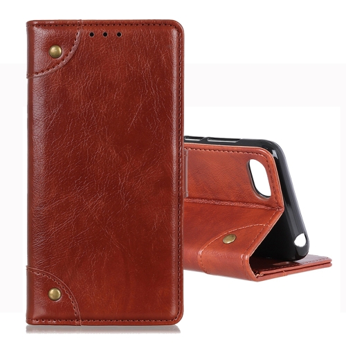 

For OPPO Reno A Copper Buckle Nappa Texture Horizontal Flip Leather Case with Holder & Card Slots & Wallet(Brown)