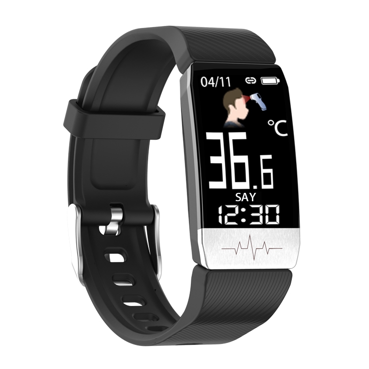 

T1S 1.14 inch Screen IP67 Waterproof Smart Bracelet, Support Blood Oxygen Monitoring / Body Temperature Monitoring / Heart Rate Monitoring(Black)