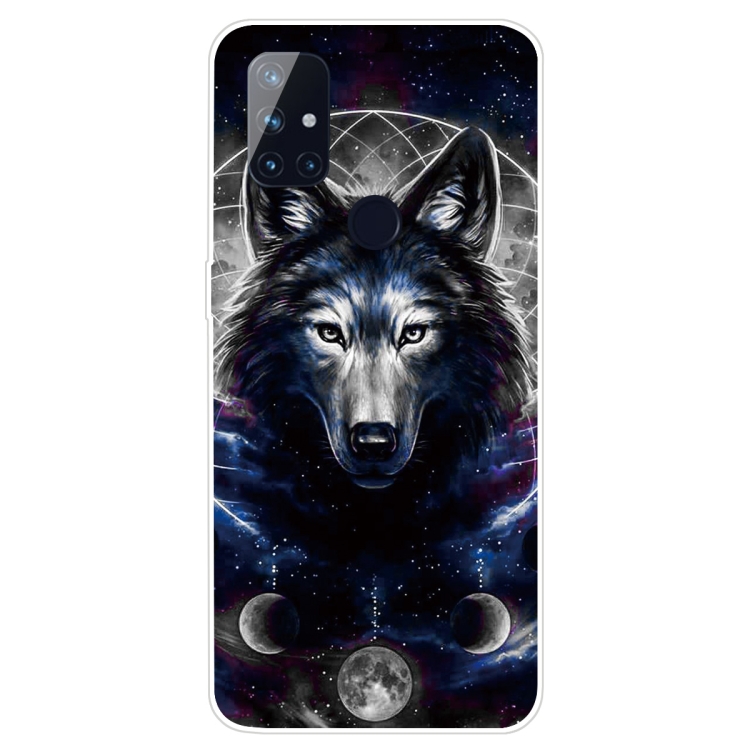 

For OnePlus Nord N10 5G Shockproof Painted Transparent TPU Protective Case(Magic Wolf)