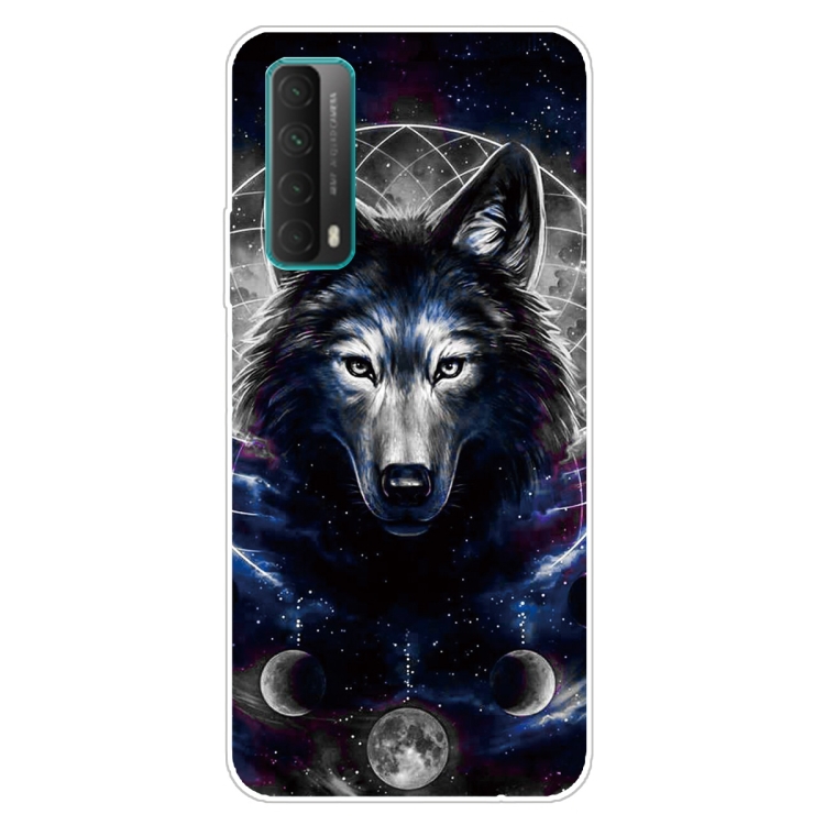 

For Huawei P Smart 2021 Shockproof Painted Transparent TPU Protective Case(Magic Wolf)