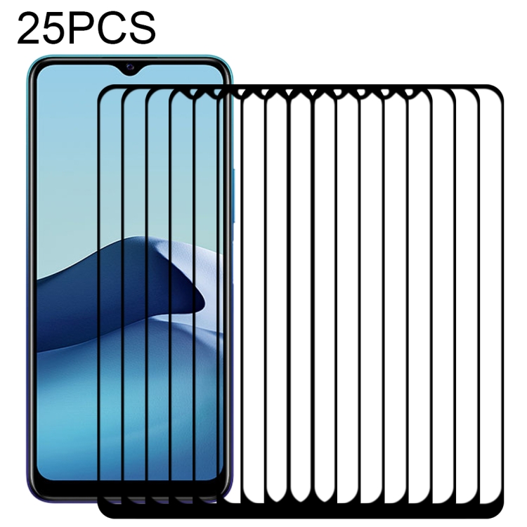 

For vivo Y20A 25 PCS Full Glue Full Screen Tempered Glass Film