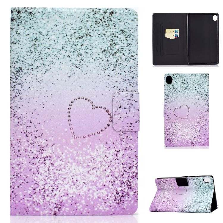 

For Huawei MediaPad M6 8.4 Colored Drawing Electric Pressed Horizontal Flip Leather Case, with Holder & Card Slots(Love Sand)