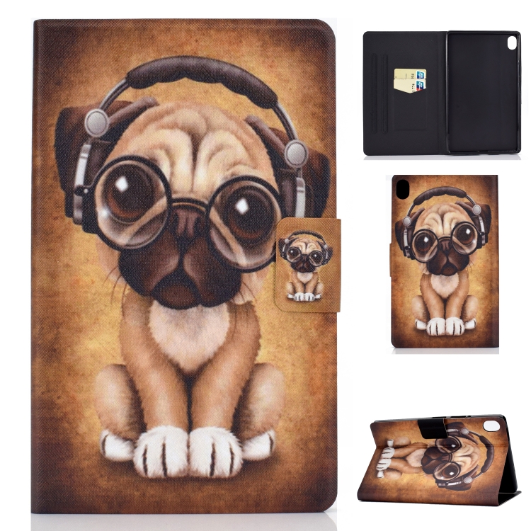 

For Huawei MediaPad M6 8.4 Colored Drawing Electric Pressed Horizontal Flip Leather Case, with Holder & Card Slots(Dog)
