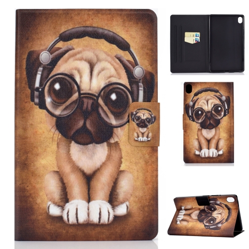 

For Huawei MediaPad M6 10.8 Colored Drawing Electric Pressed Horizontal Flip Leather Case, with Holder & Card Slots(Dog)