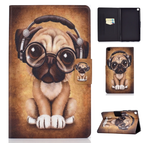 

For Galaxy Tab A 8.0 2019 / T290 Colored Drawing Electric Pressed Horizontal Flip Leather Case, with Holder & Card Slots(Dog)
