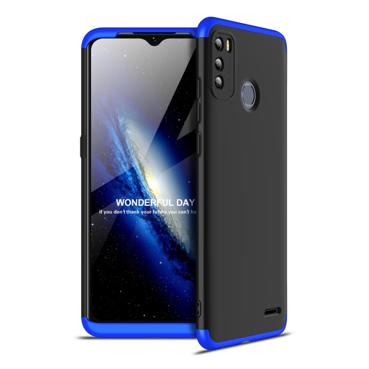 

For Micromax In 1b GKK Three Stage Splicing Full Coverage PC Case(Black Blue)