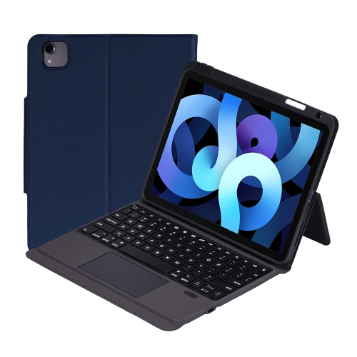 

T2096 Bluetooth Keyboard PU Leather + Soft TPU Case with Touchpad & Pen Slot For iPad Air 2020 10.9 / Pro 11(2020/2018)(Dark Blue)