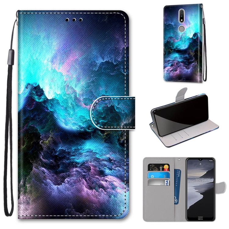 For Nokia 2.4 Coloured Drawing Cross Texture Horizontal Flip PU Leather Case with Holder & Card Slots & Wallet & Lanyard(Colorful Clouds)
For Nokia 2.4 Coloured Drawing Cross Texture Horizontal Flip PU Leather Case with Holder & Card Slots & Wallet & Lanyard(Colorful Clouds)