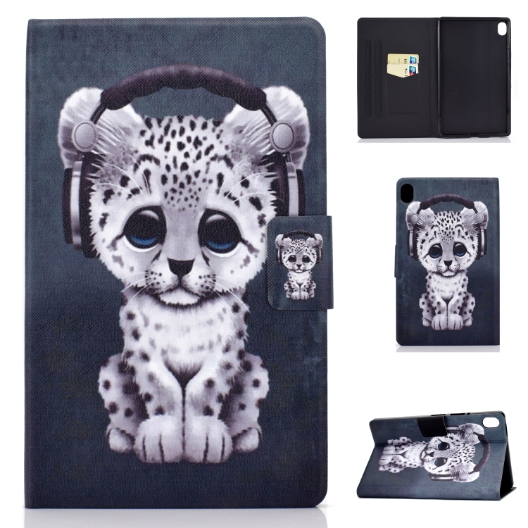 

For Huawei MediaPad M6 10.8 Colored Drawing Electric Pressed Horizontal Flip Leather Case, with Holder & Card Slots(Leopard)
