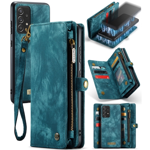 

For Samsung Galaxy A72 5G / 4G CaseMe Detachable Multifunctional Horizontal Flip Leather Case, with Card Slot & Holder & Zipper Wallet & Photo Frame(Blue)