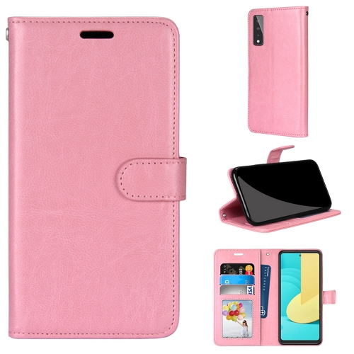 

For LG Stylo 7 5G Pure Color Horizontal Flip PU Leather Case with Holder & Card Slots & Wallet & Photo Frame(Pink)