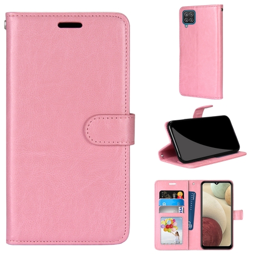 

For Samsung Galaxy A12 / M12 Pure Color Horizontal Flip PU Leather Case with Holder & Card Slots & Wallet & Photo Frame(Pink)