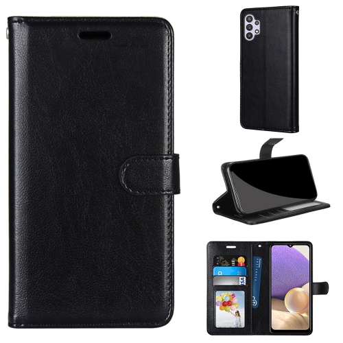 

For Samsung Galaxy A32 5G Pure Color Horizontal Flip PU Leather Case with Holder & Card Slots & Wallet & Photo Frame(Black)