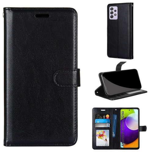 

For Samsung Galaxy A52 5G Pure Color Horizontal Flip PU Leather Case with Holder & Card Slots & Wallet & Photo Frame(Black)