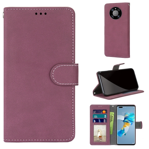 

For Huawei Mate 40 Pro Retro Frosted Horizontal Flip PU Leather Case with Holder & Card Slots & Wallet & Photo Frame(Rose Red)