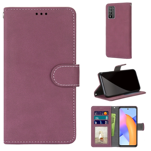 

For Honor 10X Lite Retro Frosted Horizontal Flip PU Leather Case with Holder & Card Slots & Wallet & Photo Frame(Rose Red)