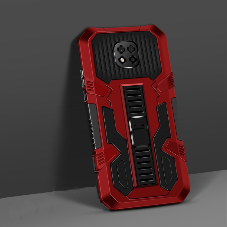 

For Motorola Moto G Power (2021) Vanguard Warrior All Inclusive Double-color Shockproof TPU + PC Protective Case with Holder(Red)