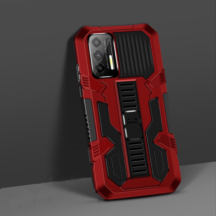 

For Motorola Moto G Stylus (2021) Vanguard Warrior All Inclusive Double-color Shockproof TPU + PC Protective Case with Holder(Red)