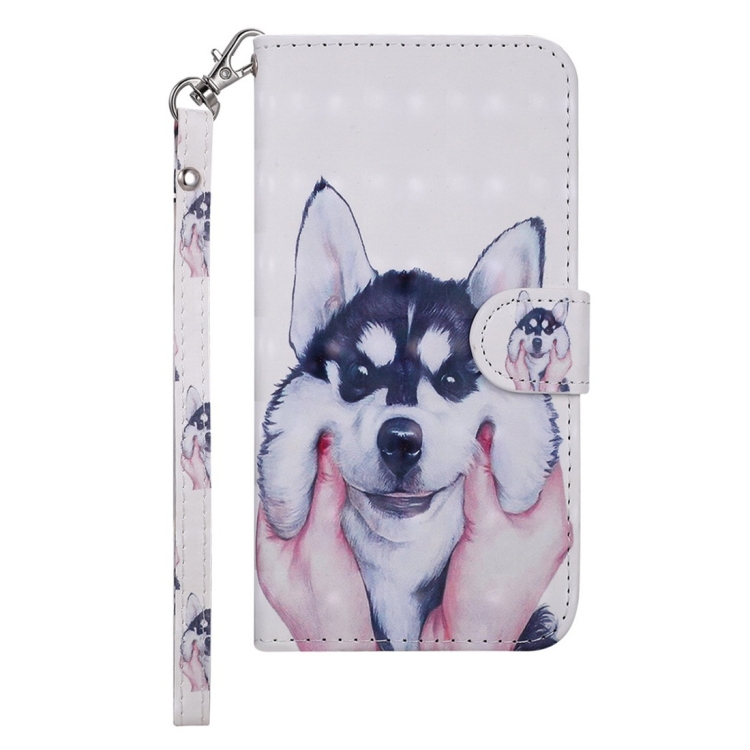 

For iPhone 11 Pro Laser 3D Pattern Colored Drawing Horizontal Flip Leather Case with Holder & Card Slots & Wallet(Husky)