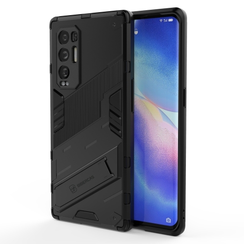 

For OPPO Reno5 Pro+ Punk Armor 2 in 1 PC + TPU Shockproof Case with Invisible Holder(Black)