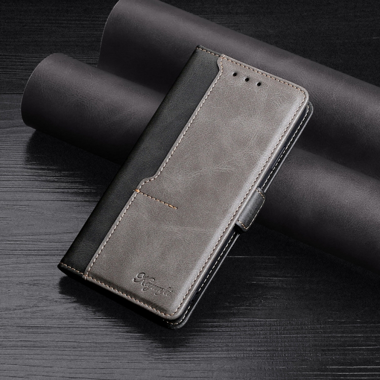 

For Xiaomi Redmi Note 9 Pro / 9S Retro Texture Contrast Color Side Buckle Horizontal Flip Leather Case with Holder & Card Slots & Wallet(Black)