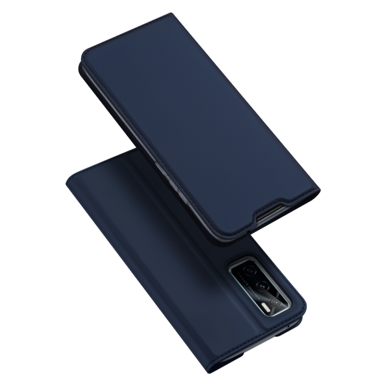 

For vivo V20 SE DUX DUCIS Skin Pro Series Horizontal Flip PU + TPU Leather Case with Holder & Card Slots(Blue)