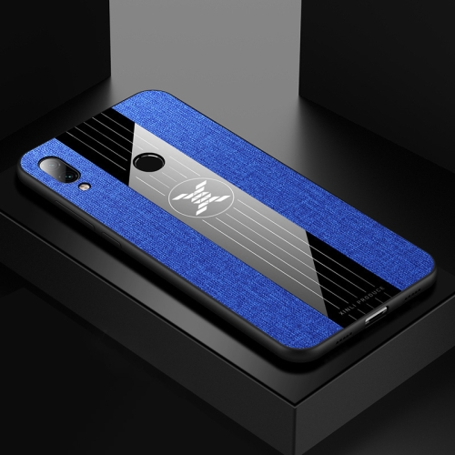 

For Xiaomi Redmi Note 7 XINLI Stitching Cloth Texture Shockproof TPU Protective Case(Blue)