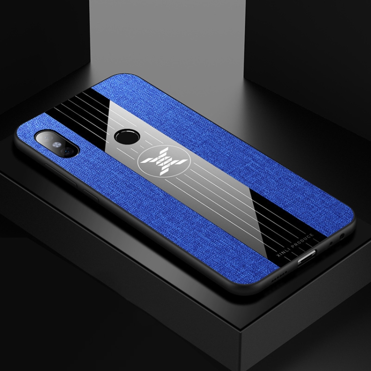

For Xiaomi Redmi Note 5 XINLI Stitching Cloth Texture Shockproof TPU Protective Case(Blue)