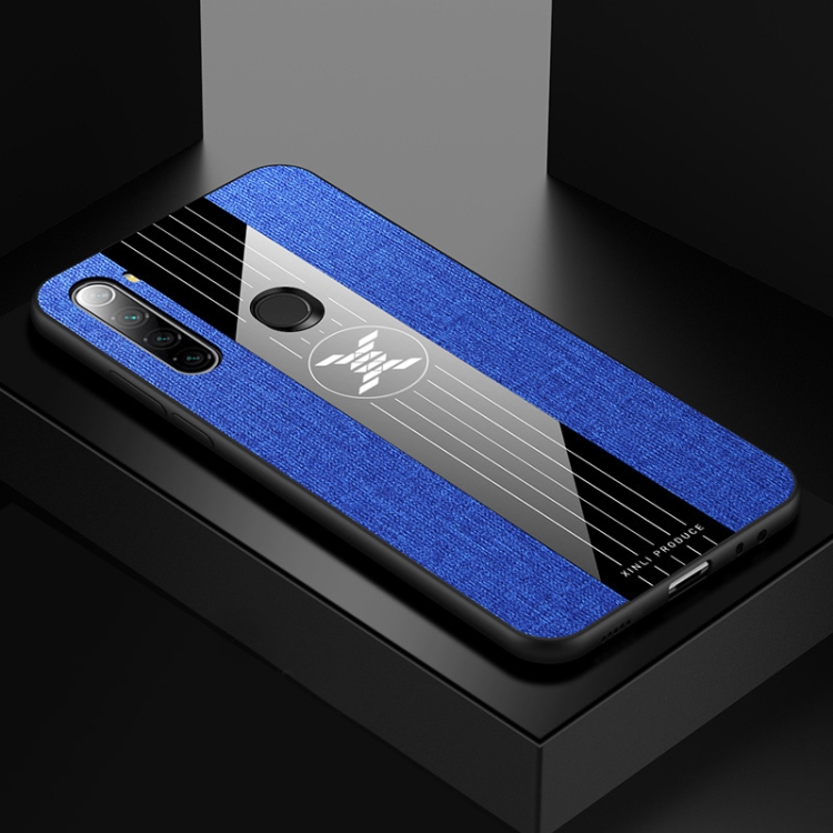 

For Xiaomi Redmi Note 8 XINLI Stitching Cloth Texture Shockproof TPU Protective Case(Blue)