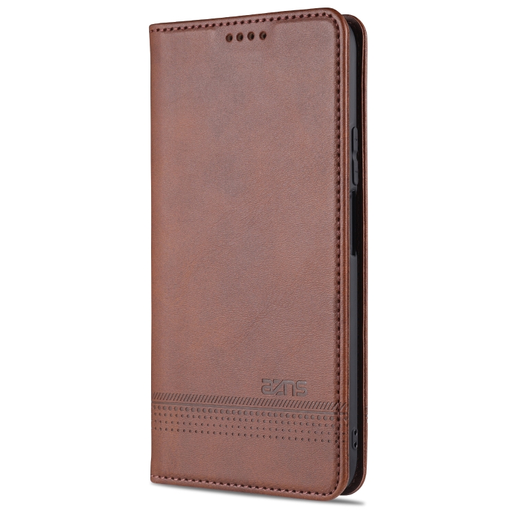 

For vivo Y52s AZNS Magnetic Calf Texture Horizontal Flip Leather Case with Card Slots & Holder & Wallet(Dark Brown)