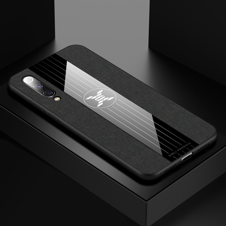 

For Xiaomi Mi 9 SE XINLI Stitching Cloth Textue Shockproof TPU Protective Case(Black)