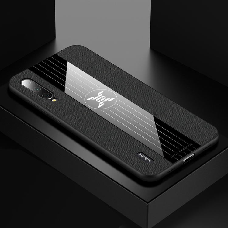 

For Xiaomi Mi CC9 XINLI Stitching Cloth Texture Shockproof TPU Protective Case(Black)