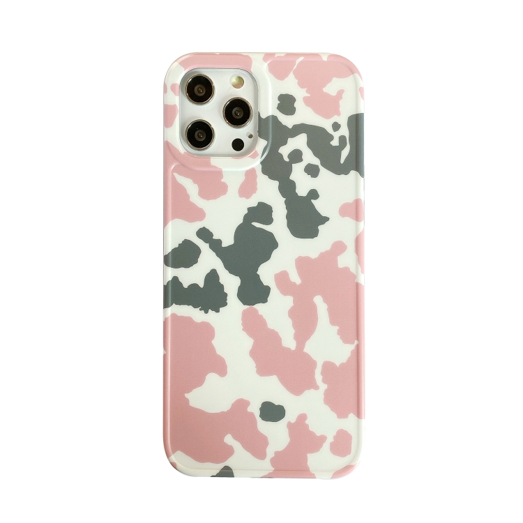

Leopard Series IMD Shockproof Protective Case For iPhone 12(Pink Grey)