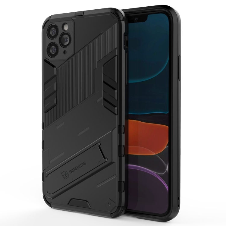 

Punk Armor 2 in 1 PC + TPU Shockproof Case with Invisible Holder For iPhone 11 Pro Max(Black)