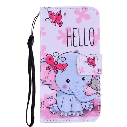 

For iPhone 11 Pro Coloured Drawing Pattern Horizontal Flip Leather Case with Holder & Card Slots & Wallet(Butterfly Elephant)