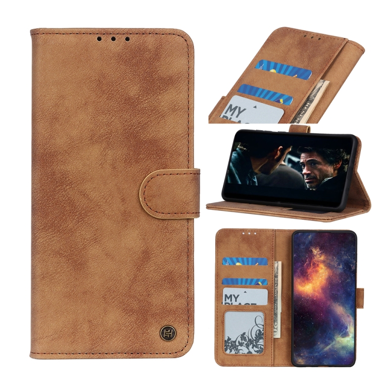 

For Kyocera ONE S8 Antelope Texture Magnetic Buckle Horizontal Flip PU Leather Case with Card Slots & Wallet & Holder(Brown)
