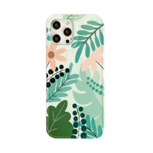 

Painted Pattern IMD Shockproof Protective Case For iPhone 11 Pro(Watercolor Leaf)