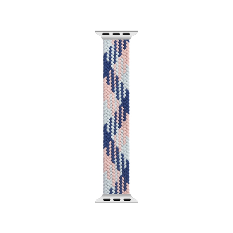 

WIWU Woven Single Loop Hit Color Replacement Watchbands For Apple Watch Series 6 & SE & 5 & 4 44mm / 3 & 2 & 1 42mm, Size:L(Pink+Dark Blue+Lake Blue)