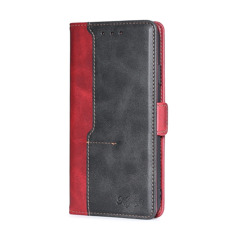 

For Huawei Mate 30 Pro Retro Texture Contrast Color Side Buckle Horizontal Flip Leather Case with Holder & Card Slots & Wallet(Red)