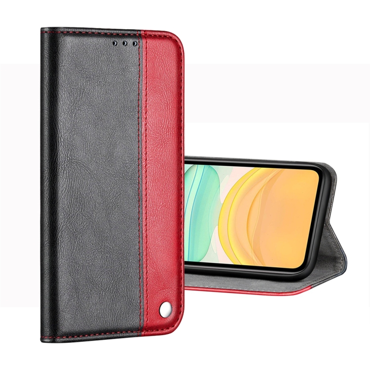

For iPhone 11 Pro Business Solid Color Stitching Horizontal Flip Leather Case, with Holder & Card Slots & Wallet(Red)