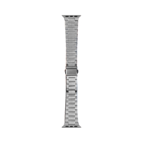 

WIWU Three Beads Ultra-thin Stainless Steel Replacement Watchbands For Apple Watch Series 6 & SE & 5 & 4 44mm / 3 & 2 & 1 42mm, Color:Silver