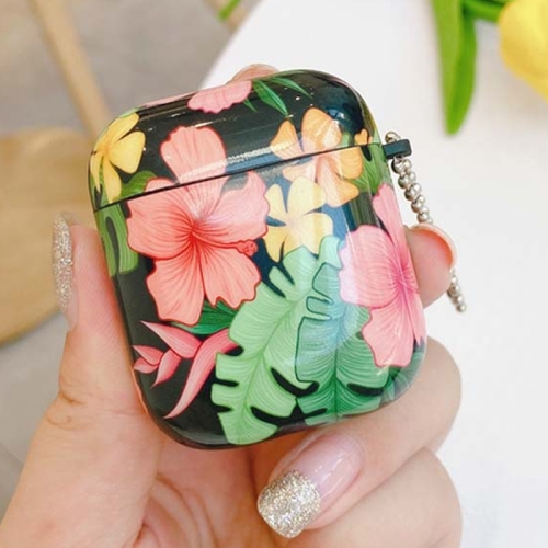 

Painted Flower Tree IMD Shockproof Protective Case For AirPods 1 / 2(Red Flower)