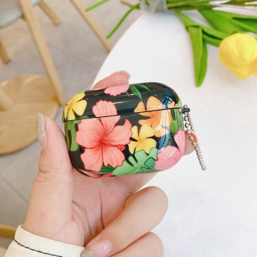 

Painted Flower Tree IMD Shockproof Protective Case For AirPods Pro(Red Flower)